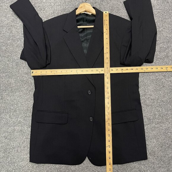 Pronto Uomo Mens Wool Suit Jacket 42S Dark Navy Blue Comfort Stretch - Picture 8 of 8